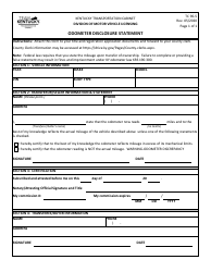 Document preview: Form TC96-5 Odometer Disclosure Statement - Kentucky