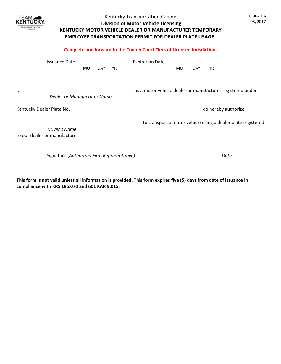 Form TC9610A Fill Out, Sign Online and Download Printable PDF