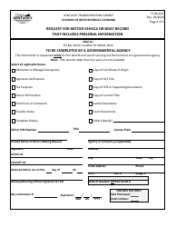 Document preview: Form TC96-16G Request for Motor Vehicle or Boat Record That Includes Personal Information - Kentucky