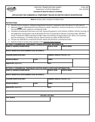 Document preview: Form TC96-155F Application for Commercial Temporary Trailer or Motor Vehicle Registration - Kentucky