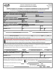 Document preview: Form TC96-336 Limited Power of Attorney to Transfer Ownership & Disclose Mileage - Kentucky
