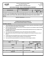 Form TC62-6 Invitation for Bids: Sale of Excess/Surplus Property - Kentucky, Page 3