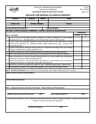 Form TC62-7 Checklist for Disposal of Surplus Property - Kentucky, Page 2