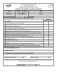 Form TC62-7 Checklist for Disposal of Surplus Property - Kentucky, Page 3