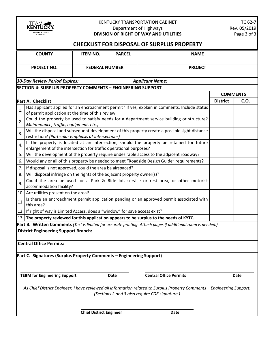 Form TC62-7 - Fill Out, Sign Online and Download Printable PDF ...