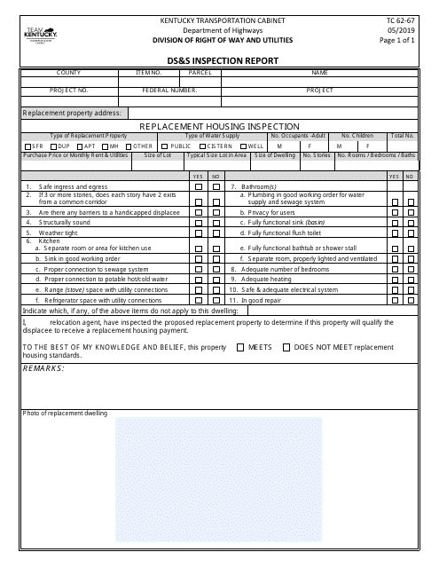 Form TC62-67  Printable Pdf