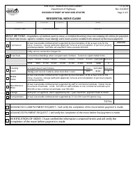 Document preview: Form TC62-99 Residential Move Claim - Kentucky