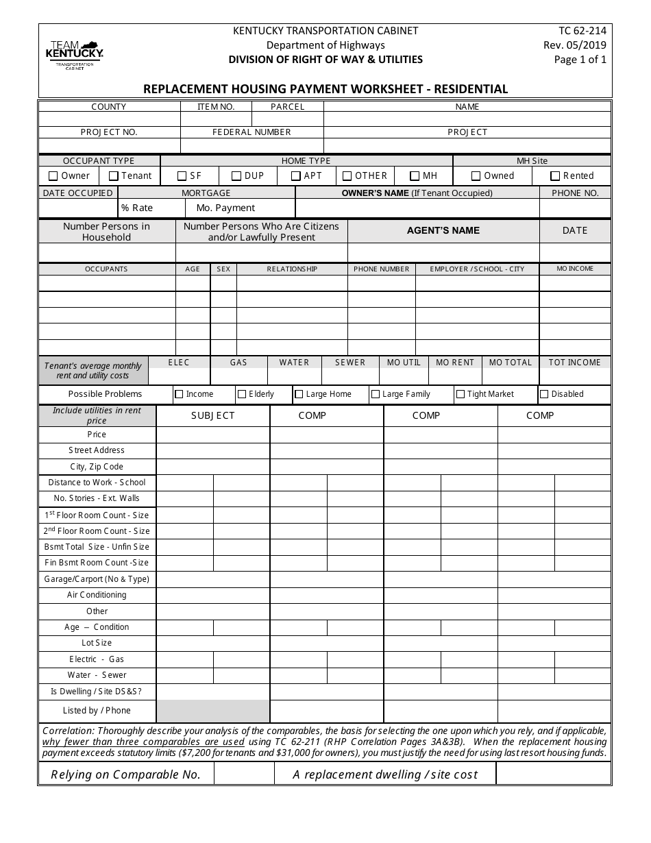 Form TC62-214 - Fill Out, Sign Online and Download Printable PDF ...