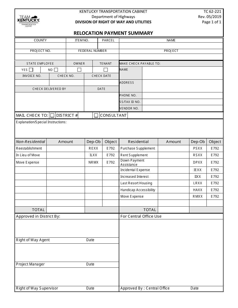 Form TC62-221 - Fill Out, Sign Online and Download Printable PDF ...