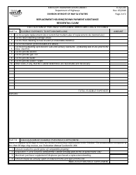 Form TC62-215 Replacement Housing/Down Payment Assistance Residential Claim - Kentucky, Page 2