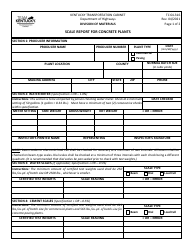 Document preview: Form TC64-316 Scale Report for Concrete Plants - Kentucky