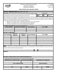 Form TC64-316 Scale Report for Concrete Plants - Kentucky, Page 2