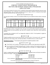 Document preview: Form 2824-EL Application for Assistance - Energy Assistance Program & Water and Sewer Assistance Program - Nevada