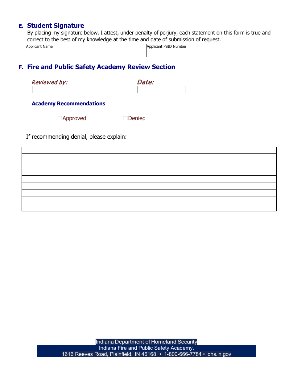 Variance Request Form - Indiana, Page 2