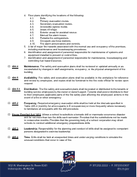 Fire Safety and Evacuation Plans Review Sheet - Group E Occupancy - Indiana, Page 2