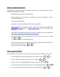 Business Telework Assistance Grant Program Application - Maryland, Page 5