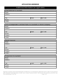 Application Addendum - Maryland Theatrical Production Tax Credit - Maryland, Page 2