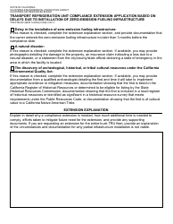 Form TTD/FTB-097 Transport Refrigeration Unit Compliance Extension Application Based on Delays Due to Installation of Zero-Emission Fueling Infrastructure - California, Page 2