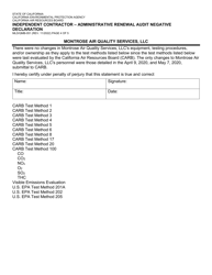 Form MLD/QMB-051 Independent Contractor - Administrative Renewal Audit Negative Declaration - California, Page 4