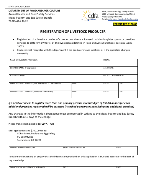 Form 79-021A  Printable Pdf