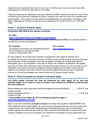 Formulaire D&#039;appel D&#039;une Evaluation Fonciere De La Cref - Ontario, Canada (French), Page 3