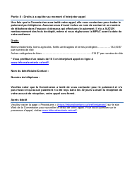 Formulaire D&#039;appel D&#039;une Evaluation Fonciere De La Cref - Ontario, Canada (French), Page 8