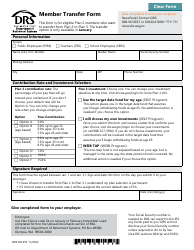 Form DRS MS455 Member Transfer Form - Washington