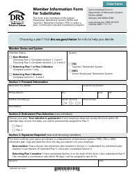 Form DRS MS245 Substitute&#039;s Application for Service Credit - Washington, Page 2