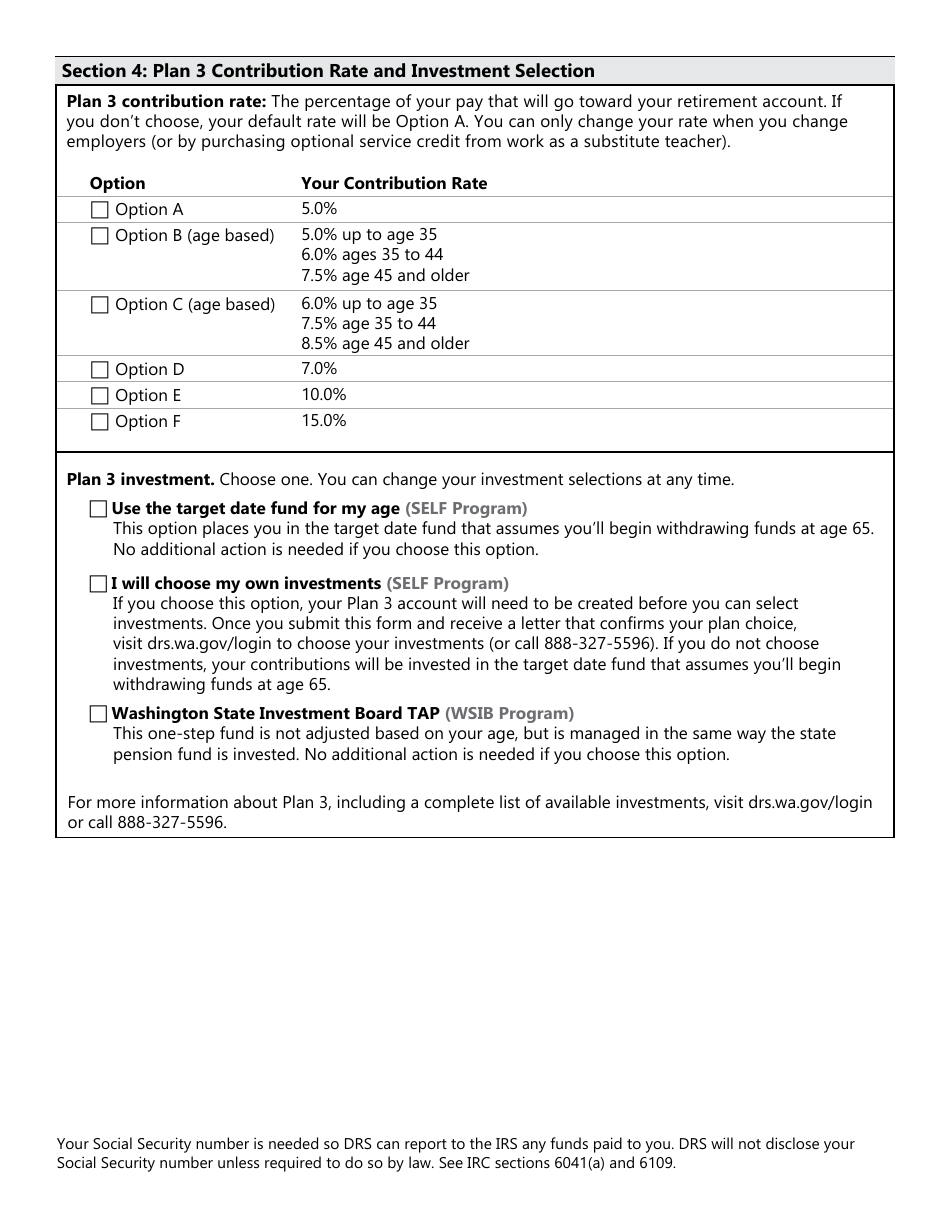 Form DRS MS245 Substitutes Application for Service Credit - Washington, Page 3