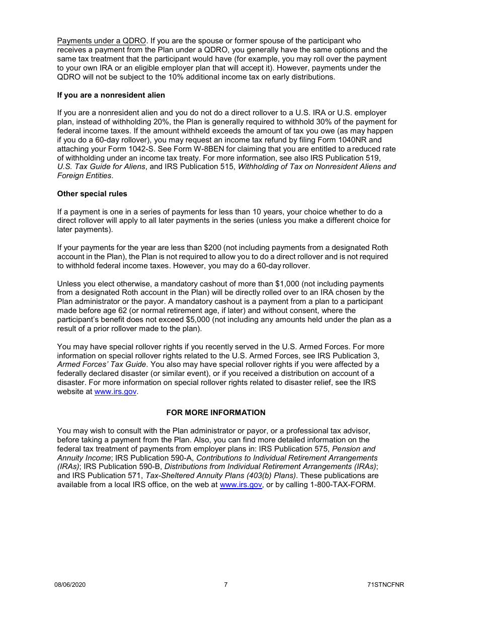 Form DRS-RK MS500 Plan 3 Withdrawal - Washington, Page 10