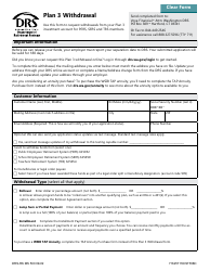 Form DRS-RK MS500 Plan 3 Withdrawal - Washington