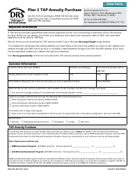 Form DRS-RK MS503 Plan 3 Tap Annuity Purchase - Washington
