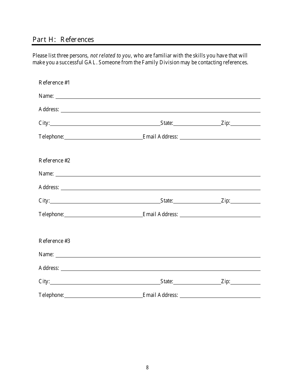 Guardian Ad Litem Roster Application - Maine, Page 8