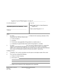 Document preview: Form MP01.0700 Joel's Law Order for Initial Detention - Washington