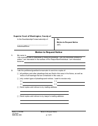 Document preview: Form GDN ALL043 Motion to Request Notice - Washington