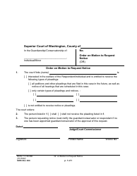 Document preview: Form GDN ALL044 Order on Motion to Request Notice - Washington