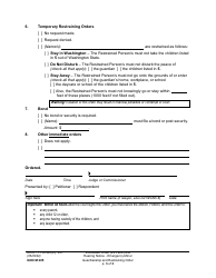 Form GDN M205 Immediate Order (Ex Parte) and Hearing Notice - Emergency Minor Guardianship and Restraining Order - Washington, Page 3