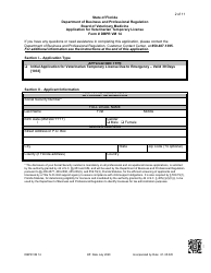 Form DBPR VM14 Application for Veterinarian Temporary License - Florida, Page 2