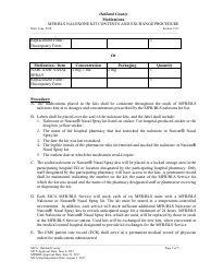 Mfr/Bls Naloxone Kit Contents and Exchange Procedure - Oakland County, Michigan, Page 2