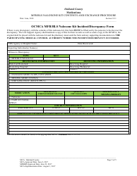 Mfr/Bls Naloxone Kit Contents and Exchange Procedure - Oakland County, Michigan, Page 5