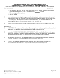 Hazardous Materials Medication Exchange and Replacement Procedure - Oakland County, Michigan, Page 3