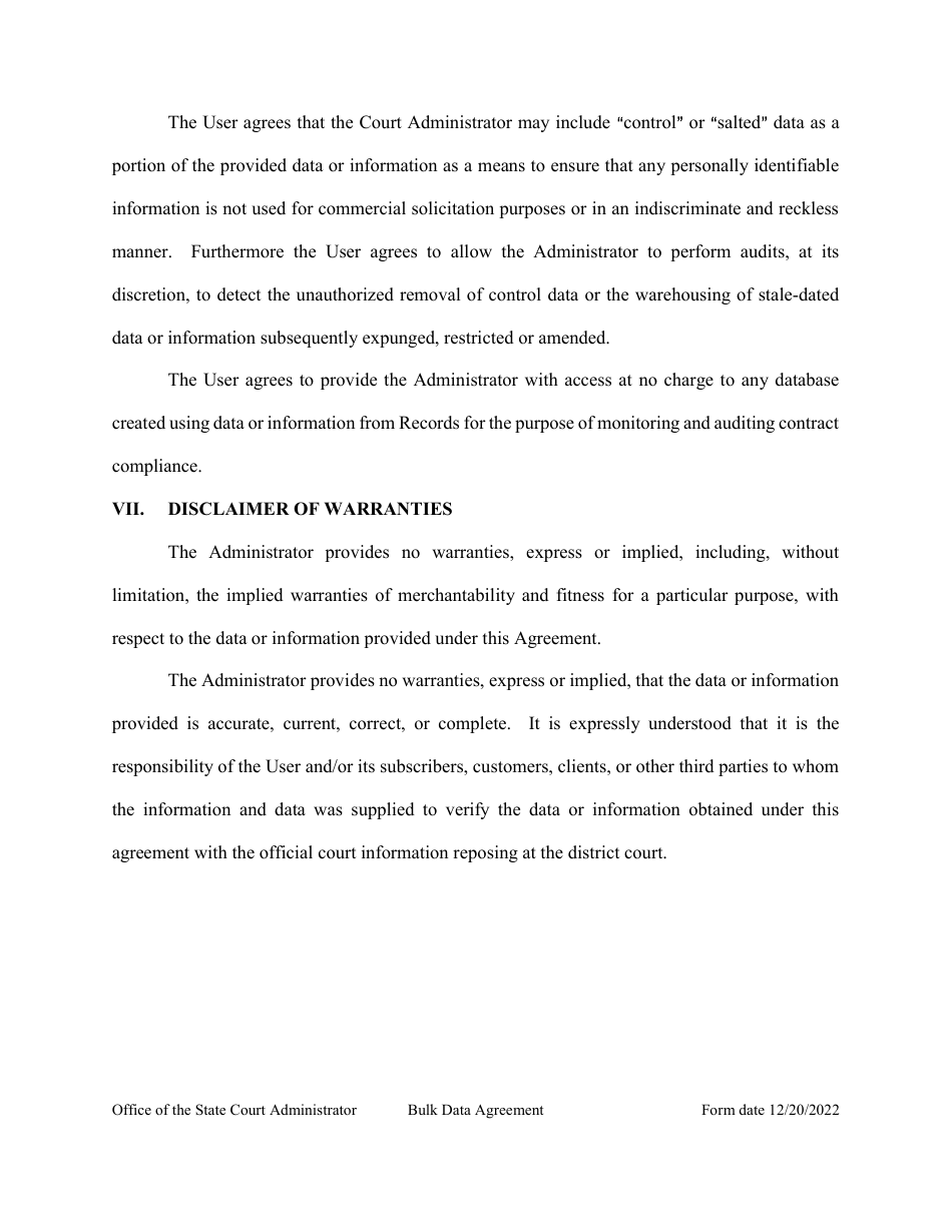 Bulk Data Access Agreement - North Dakota, Page 4