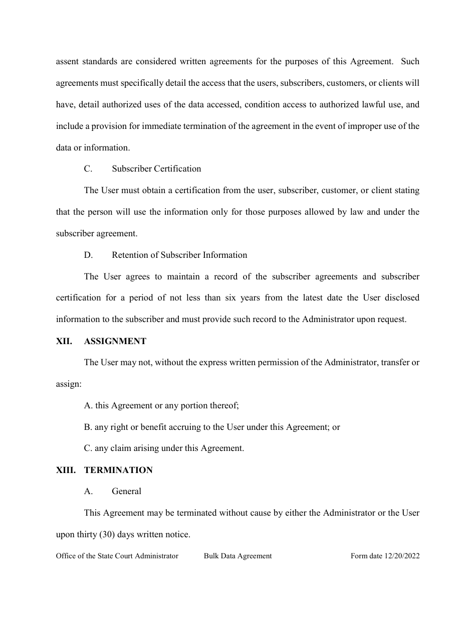 Bulk Data Access Agreement - North Dakota, Page 7