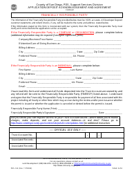 Form PDS-126 Application Deposit Acknowledgement and Agreement - County of San Diego, California, Page 3