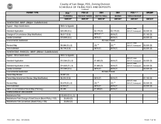 Form PDS-369 Schedule of Filing Fees and Deposits - County of San Diego, California, Page 7
