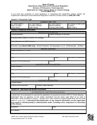 Form DBPR TA-3 Application for Talent Agency Name or Location Change - Florida, Page 3