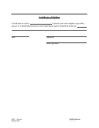 Answer to a Residential Eviction - Oregon, Page 2