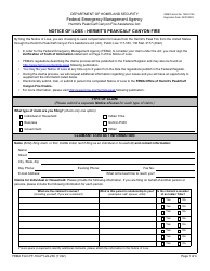 FEMA Form FF-104-FY-22-230 Notice of Loss - Hermit&#039;s Peak/Calf Canyon Fire