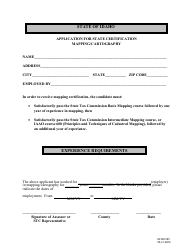 Form EFO00195 Application for State Certification Mapping/Cartography - Idaho