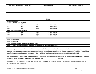 Form EFO00119 Medical Expense Statement - Idaho, Page 2